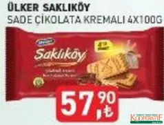 ÜLKER SAKLIKÖY BİSKÜVİ 4X100 G fiyat ve kampanya bilgisi